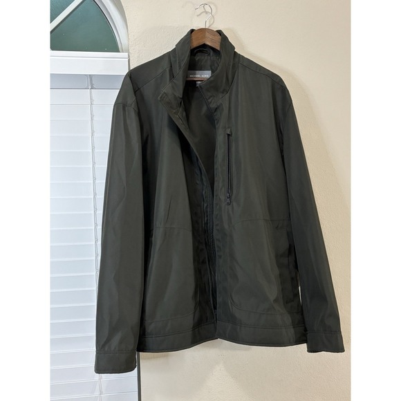 Michael Kors Men's Lightweight Zip Jacket Olive Green Casual Outerwear - Picture 5 of 8